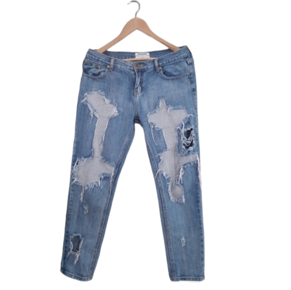 One Teaspoon Women's Size 5 Awesome Baggies Low-Waist Mid-Rise Relaxed Leg